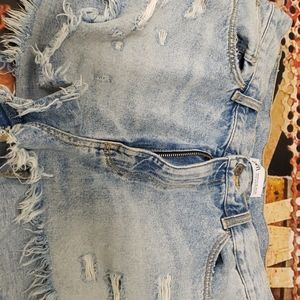 2 pairs denim zara shorts